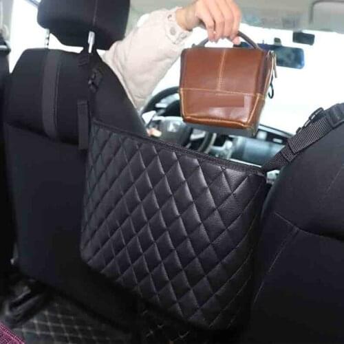 Car storage large capacity Elastic Car Mesh Net Bag Between Car Organizer Back Storage Bag Luggage Holder Pocket for Car Styling