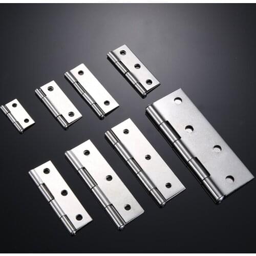 5Pcs 1/1.5/2/2.5/3 Inch Mini Flat Hinge Stainless Steel Cabinet Doors Windows Hinge Wooden Box DIY Furniture Connector Woodwork