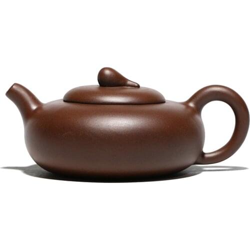Portable Ceramic TeaPot Handmade Purple Clay Teapot 260ml Traditional Chinese Style Kungfu Teapot Tea Kettle for Loose Tea