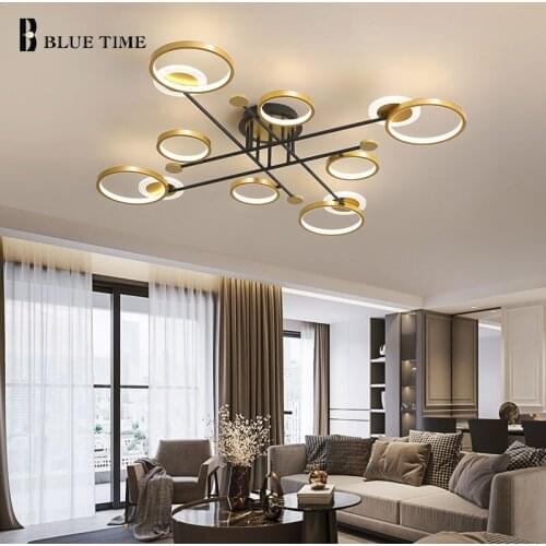 Modern Chandelier Lustre for Living room Bedroom Dining room Kitchen Indoor Lighting fixture Chandelier Lighting Black Gold Lamp