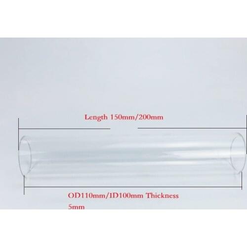 Borosilicate Glass Column, Outer Diameter 110mm ,Inside Diameter 100mm, Height 150mm/200mm For New Type 4" Glass Column