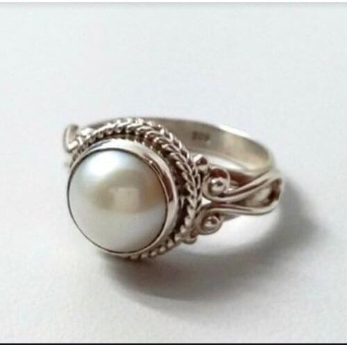 WYJZY New hot sale pearl ring bride wedding engagement jewelry ladies attend party elegant decorative jewelry