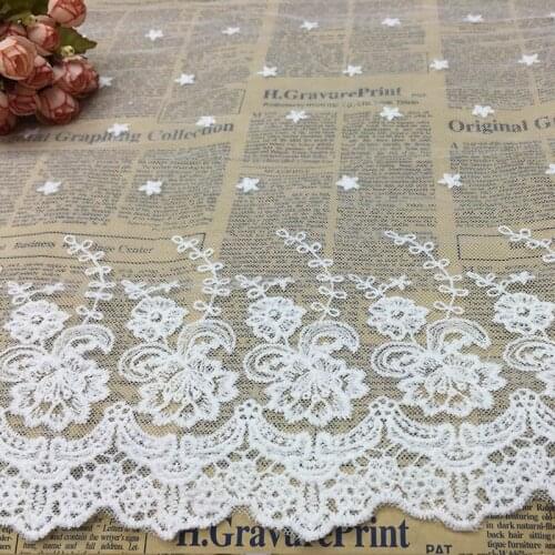 Pearl White Water-soluble Mesh Cloth Lace Garment Sewing Material DIY Handicraft Width 40 cm