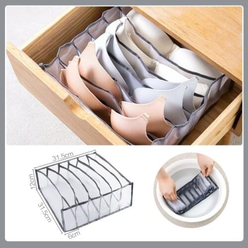 1 Group Underwear Organizer Clothes Wardrobes Box Closet Room Organizers Foldable Drawer Home Organization Storage Bedroom Shelf