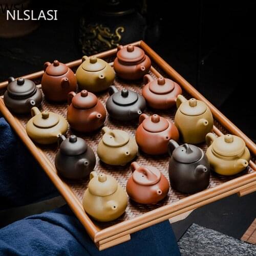 1 PCS Yixing Mini Purple Clay Tea pet Fingertip Pot Small tea Figurine Ornament Boutique oolong Tea Accessories home decoration
