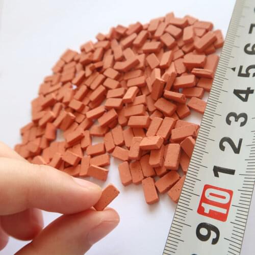 250pcs 1/24 Scale WW2 European Building Scene Architectural Model Material Red and White Plaster Brick Wall Brick Diorama