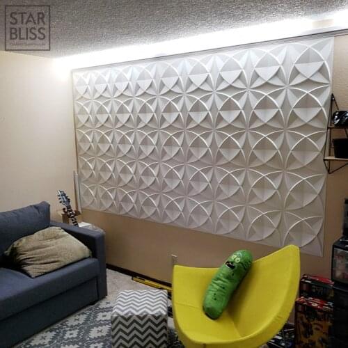 12 Piece 50x50cm 3D Tile Panels Mold Plaster Wall Stone Wall Art Decor 3D Wall Sticker Living Room Wallpaper Mural Bedroom Decor