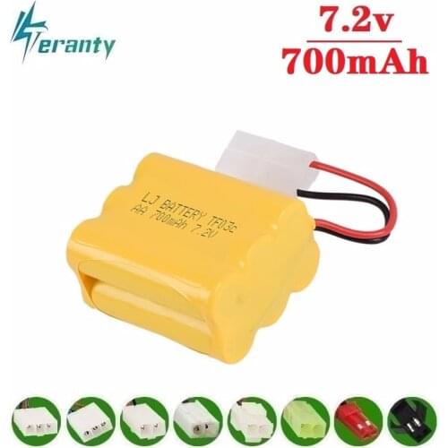 7.2v 700mAh Battery Charger Sets For RC Cars Robots Tanks Guns Boats 7.2v NiCD Battery Aa 700mah 7.2v Rechargeable Battery Pack