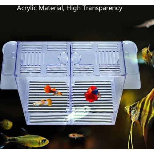Acrylic Aquarium Accessories Fish Breeding Isolation Box Fish Tank Aquarium Breeder Double Guppies Hatching Incubator