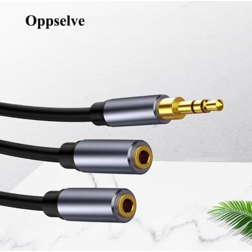 Audio Splitter Headset Extension USB Cable 3.5mm Jack Audio Cable Male to 2 Female AUX Wire For iPhone Samsung Huawei PC Adapter