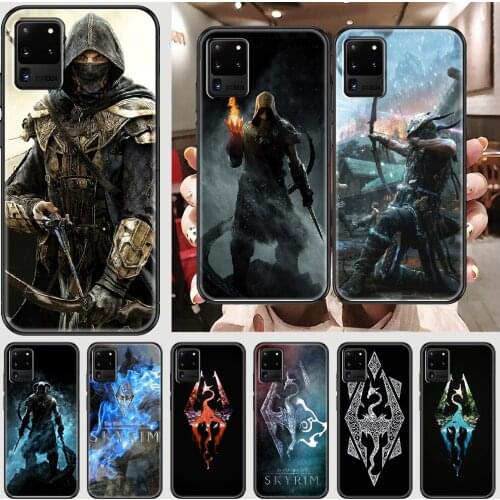 Game The Elder Scrolls Phone case For Samsung Galaxy Note 4 8 9 10 20 S8 S9 S10 S10E S20 Plus UITRA Ultra black painting Etui