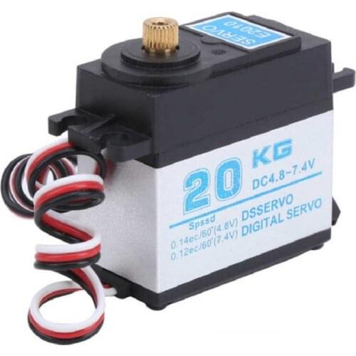 20Kg High Torque Digital Servo with Metal Gear Waterproof For 1/10 1/8 SCX10III HPI TRX4 RC Off-road Car Buggy Truck Repair