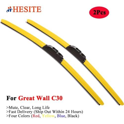HESITE Colorful Windshield Wiper Blades For Great Wall C30 Plus Classic Hatchback Sedan 2012 2013 2014 2015 2016 2018 2019 2020