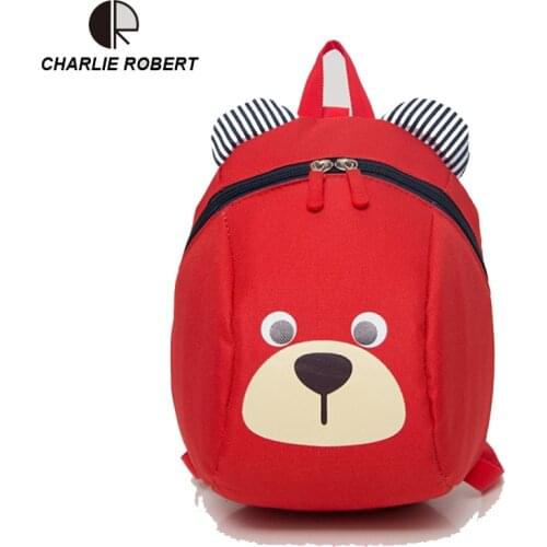Baby Bear Children Backpack For 1-3 Years Kindergarten Boys And Girls Bag Animal Cartoon Characters Toddler Anti-lost Backpack