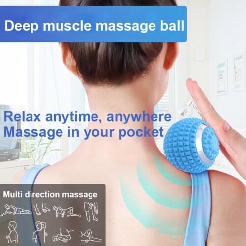 Electric Yoga Ball Muscle Vibration Relaxation Fitness Ball Adjustable Silica Gel Foot Massage Fascia Ball Portable Fascia Balls