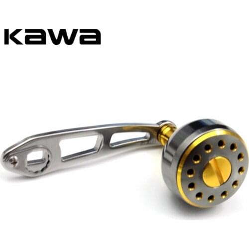 Kawa Aluminum Alloy Fishing Reel Rocker Strong Durable Single Fishing Reel Handle Hole Size 8*5mm Suit for Abu and Daiwa Reel