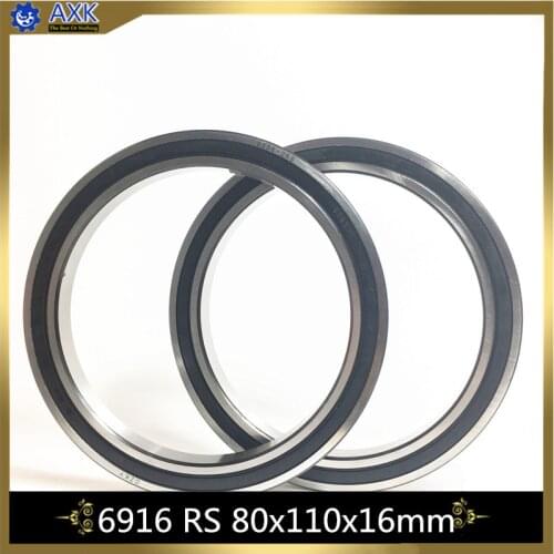 6916 2RS ABEC-1 (2PCS) 80x110x16 Metric Thin Section Bearings 61916RS 6916RS