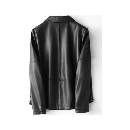 Fashion Women Genuine Real Sheep Leather Jacket H442