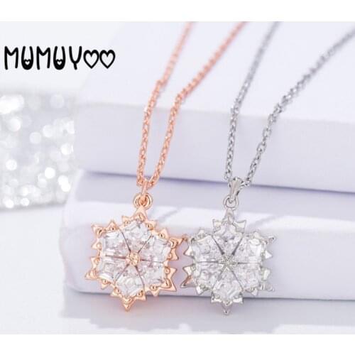 High quality swa new beautiful snowflake romantic and sweet star shape womens necklace birthday gift for girlfriend jewelry