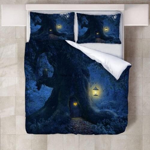 Fashion 3D-printed 2-3 Pieces Black and White Down Bed Cover Pillowcase Football Animal Scenery Bedding Set Boy Gift Textiles