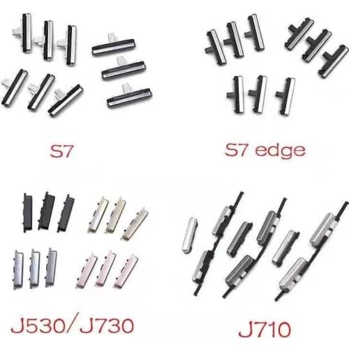 Original New For Samsung Galaxy S7 S7 edge J530 J730 J710 Power On Off Button + Volume Button Side Button Set Replacement Parts