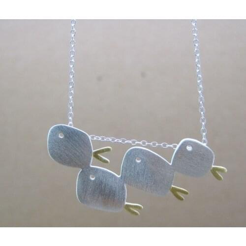 Cute Female Small Fish Pendant Necklace 925 Sterling Silver Chain Necklaces For Women Charm Vintage Wedding Necklace