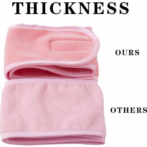 Adjustable Velcro Headband Wide Hairband Makeup Hair Band Shower Cap Stretch Salon SPA Facial Double-sided Sports Headband