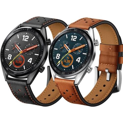 Huawei Watch GT 2 band for samsung galaxy watch 46mm S3 Frontier Strap leather strap amazfit GTR 47mm/stratos/pace Bracelet