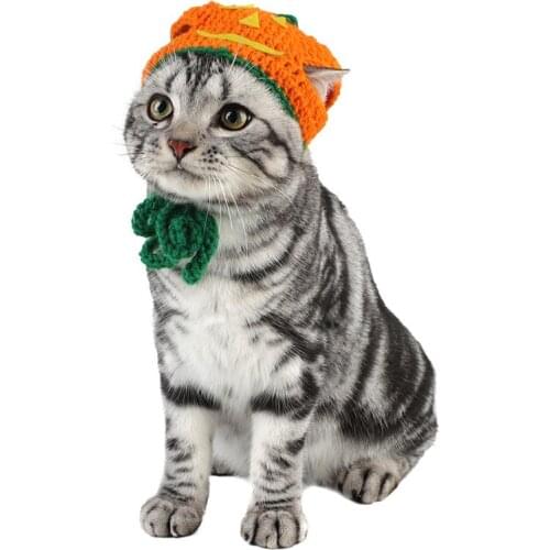 Handmade Halloween Dog Hat Creative Woolen Lovely Warm Pet Cap Cute Dog Cap Pet Dog Cosplay Costume Accessories