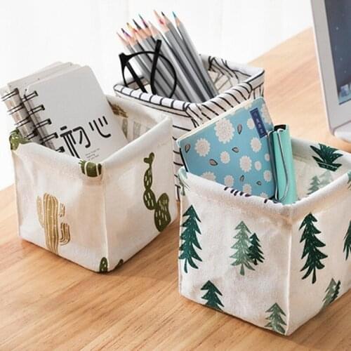 Cactus Desktop Storage Basket Sundries Underwear Toy Storage Box Cosmetic Book Organizer Stationery Container Laundry Basket