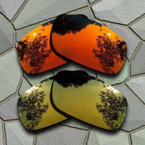 Red Orange&Yellow Golden Sunglasses Polarized Replacement Lenses for Oakley Crankshaft