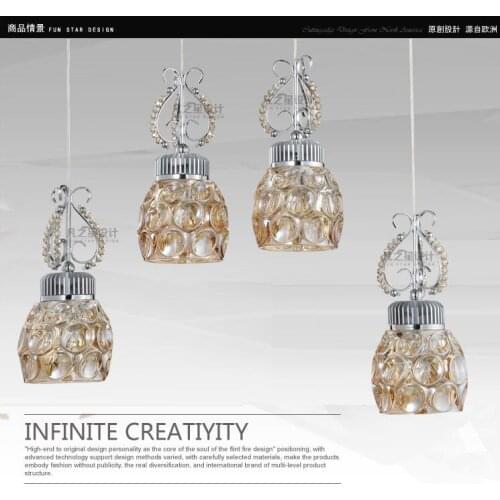Led restaurant dining chandeliers living room bedroom four hanging lines creative personality American luxury bar lighting lamps