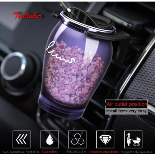 Tonlinker Car Perfume Zeolite Refillable Car Air Freshener Solid Stone Fragrance Car Vent Clip Three Fragrance Air Freshener