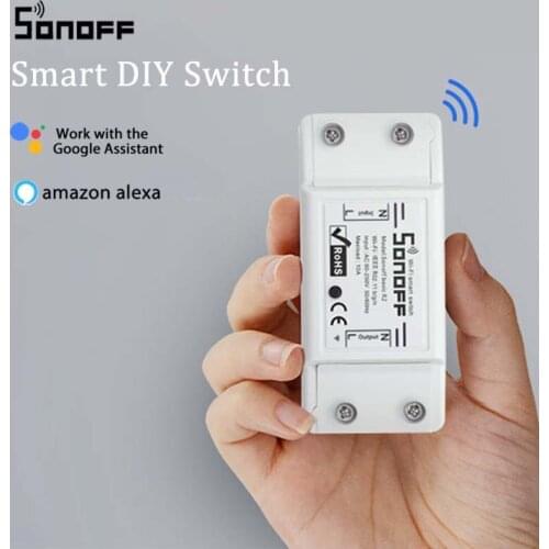 Sonoff Basic R2 Wifi Timer Smart Switch Support eWelink APP Remote Control,Smart Home Automation,Work with Google Home Alexa