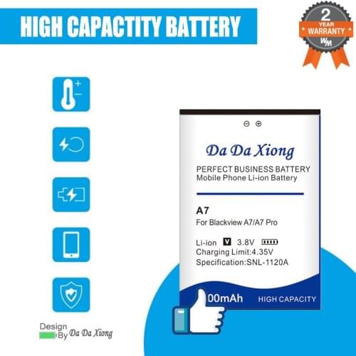 High quality smartphone battery for 3850mAh backup battery replacement for Blackview A7 dual smartphones