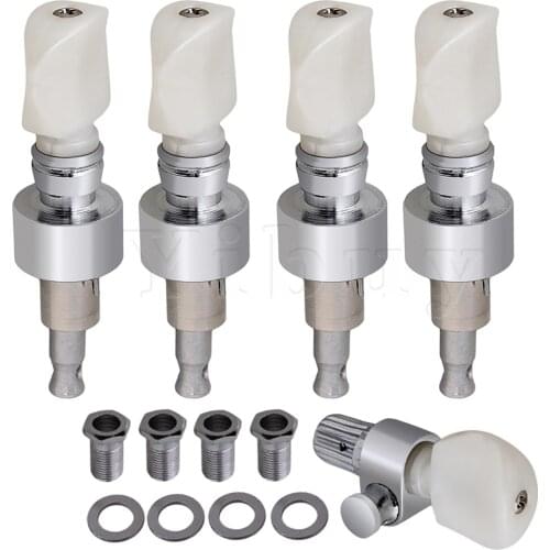 Yibuy Gear Ratio 4:1 Chrome 5 String Bjanjo Geared Machine Head 5piece W/ Pearled