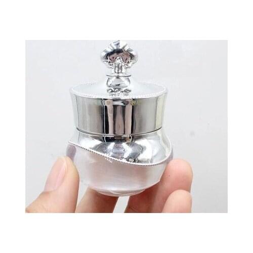 10/20pcs Cream Jar Crown Shape Plastic Refillable Empty Bottle Face Eyes Lotion Container Travel Nail Art Makeup Pot