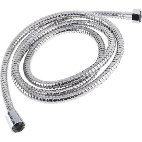 2m Durable Stainless Steel Silver Shower Hose with Flexible Water Pipe Pumbing Hoses for Bathroom