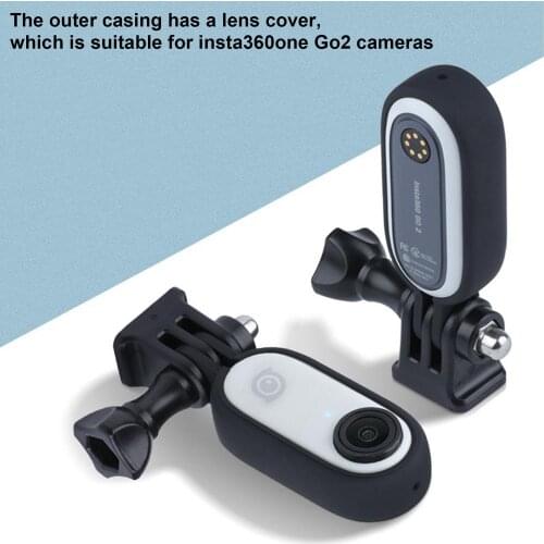 2 In1 For Insta360 Go 2 Protective Frame Mount 1/4 Thread Adapter Adjustable Angle Bracket Stabilizer For Insta360 Go2 Accessory