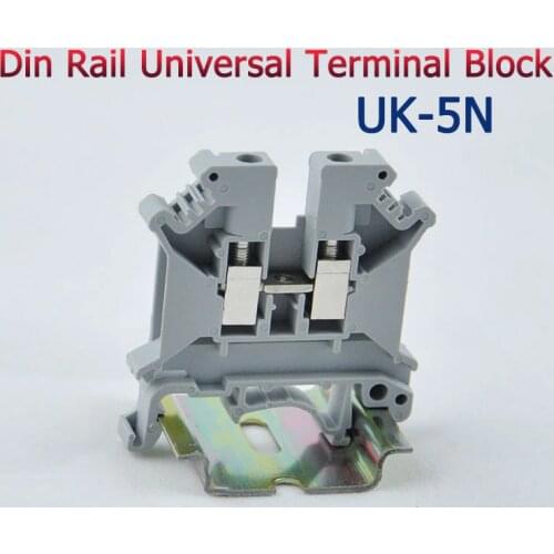 20pcs UK-5N DIN Rail Universal Terminal Blocks Screw Type UK5N Phoenix Type High Quality