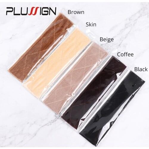 Plussign Wig Grip Headband Nude Velvet Scarf Head Non Slip Bands Beige Black Comfort Grip Band For Wigs 6Pcs 5 Colors