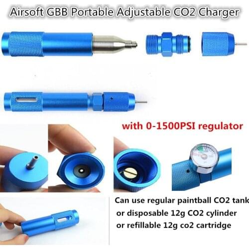 ActionUnion 12g CO2 Cartridge Adapter Cylinder Refill Gas Chargers w/1500 PSI Integrated Quick Charging Tactical Shooting Hunt