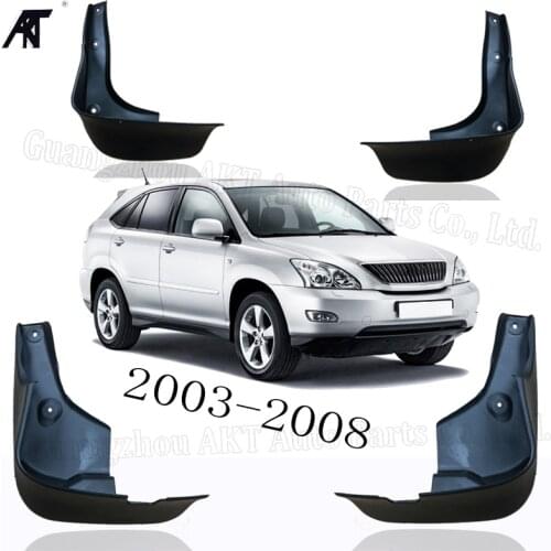 Black Front &Rear Mud Fender Flaps Splash Guard Mudflaps Mudguard Cover Trim For Lexus RX330 2003-2009 Mud Flap