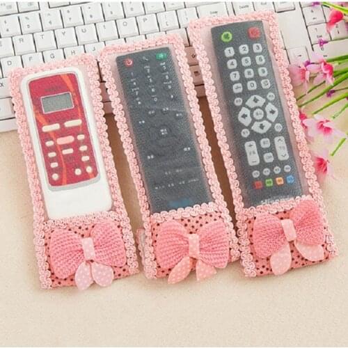 3 Sizes Pink Bow-knot Suitable For TV Remote Control Case Cover Air Condition Bag Protector Eco-friendly
