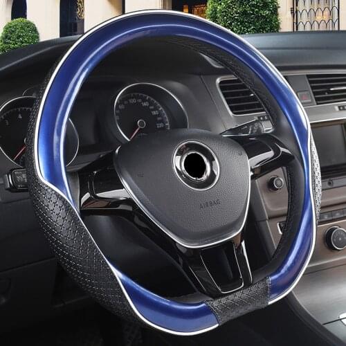 Car steering wheel cover D Shape/ring For Volkswagen Golf 7 2015 POLO Tigua Sagitar Beetle For Kia Sportage Optima K5 2017 2018
