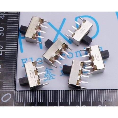 20PCS SS12F44 1P2T SPDT 3Pin +2PIN SS12F44G4 fixed holder Toggle Switch Switches handle length 4mm