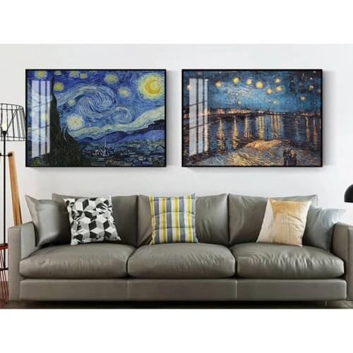 Art Print Decorative Picture Modern Living Room Decor Van Gogh Starry Night Abstract Landscape Canvas Poster Famous Classic Wall