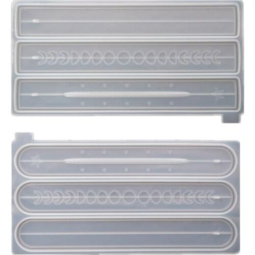 Catholic Incense Burners Sticks Holders Resin Molds Moon Phase Incense Box Mold F3MF