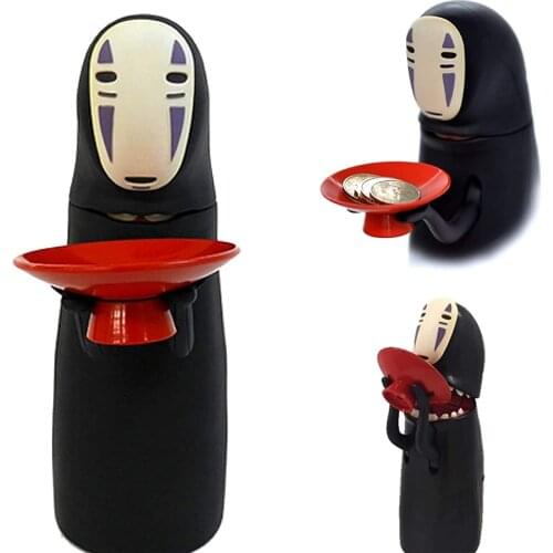 Pirited Away no face Coin Bank，Music No Face Man Automatic Money Piggy Bank Saving Box Electronic for Kids/Girls/Boys, Birthday