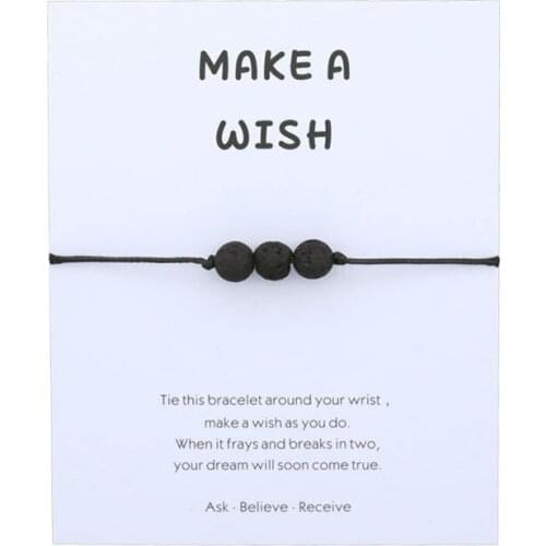 Lava Stone Natural Stone Bead Bracelet Volcanic Stone Yoga Beads Wish Bracelet Lava Jewelry Women Men Friendship Jewelry Gift